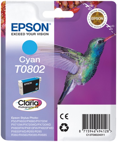 Cartuccia EPSON originale  C13T08024010, C13T08024011, T0802