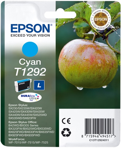 Cartuccia EPSON originale  C13T12924010, C13T12924011, C13T12924012, T1292