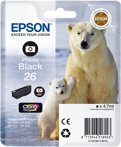 Cartuccia EPSON originale  26, C13T26114010, C13T26114012