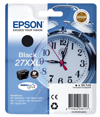 Cartuccia EPSON originale  27XXL, C13T27914010, C13T27914012