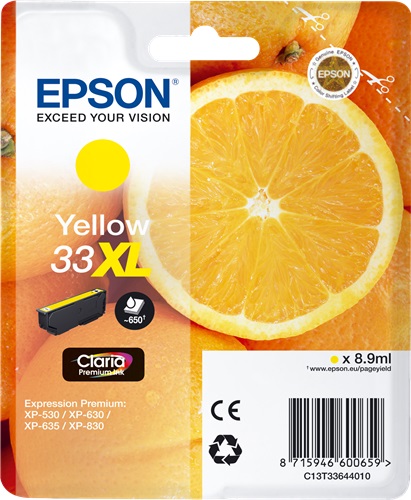 Cartuccia EPSON originale  33XL, C13T33644010, C13T33644012