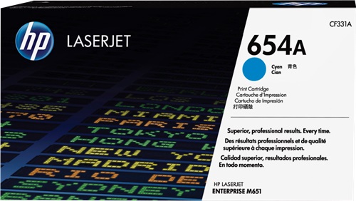 Toner Laser Originale HP  654A, CF331A